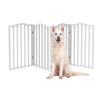 Pet Adobe 4-Panel Indoor Foldable Pet Gate 32-in Tall by 72 in-Wide, White