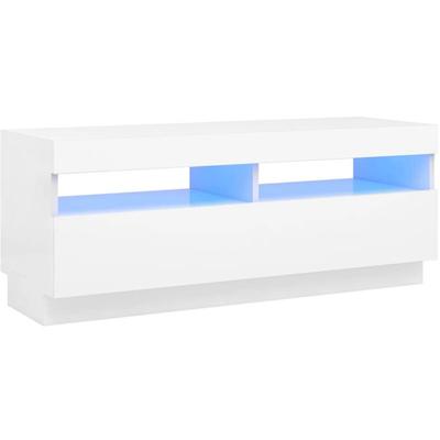 TV-Schrank mit LED-Leuchten Weiß 100x35x40 cm Vidaxl