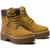 Schnürboots TIMBERLAND "STONE STREET6 INCH LACE UP WATERPROOF BOOT", Gr. 42, gelb (wheat), Leder, Synthetik, sportlich, Schuhe, Winterstiefel, Schnürstiefel, Winterschuhe, wasserdicht