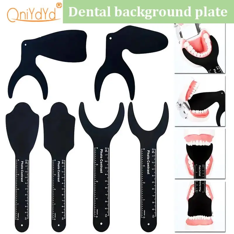 6-Größe Dental Autoklav Foto Kontrast Board Fotografie Schwarz Hintergrund Board Langlebige Palatinal Kontrast Board Oral Wange Image