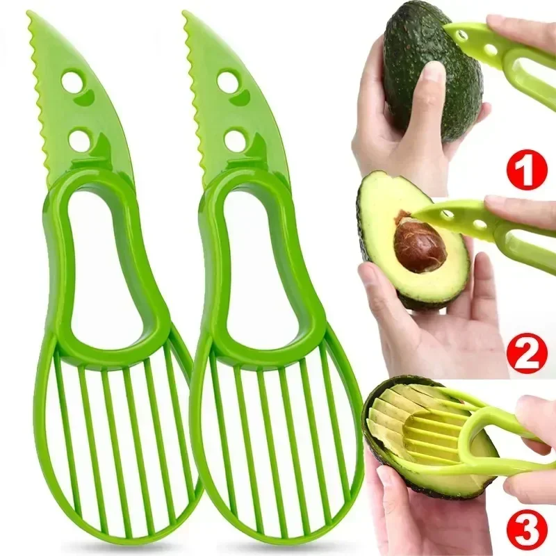 Multifunktionale Avocado Cutter Corer Butter Obst Slicer Schäler Zellstoff Separator Kunststoff Messer Küche Werkzeuge Gadgets Zubehör