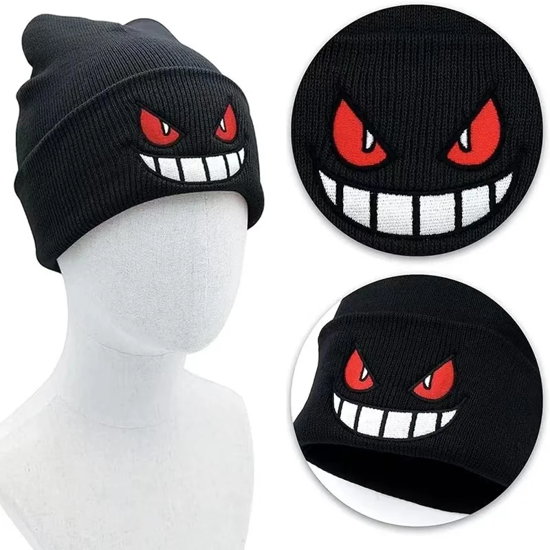 Anime Cap Unisex Tägliche Mütze Erwachsene Kinder Cartoon Gestickte Strickmütze Halloween Cosplay Prop Weihnachtsgeschenk Image