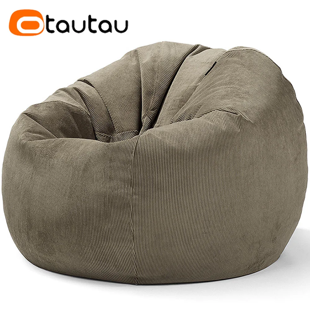 OTAUTAU Erwachsene Kinder Cord Sitzsack Abdeckung Ohne Füllstoff Sitzsack Hocker Stuhl Puff Salon Ecke Sitz Spiel Film Sac DD005 Image