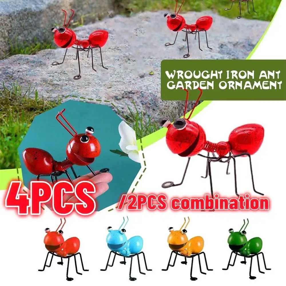 4/2 stücke Eisen Kunst Ameise Statue Garten Dekor Figur stehen Ameise für Outdoor-Garten Rasen Dekoration Ameise Skulptur Home Desktop-Dekor
