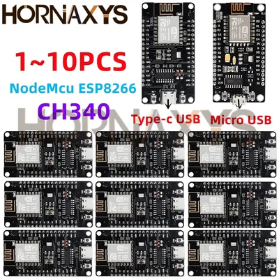 1-10 Stück/ESP8266 NodeMCU LUA CH340 ESP-12E WiFi Internet Development Board 4M Flash Serial Image