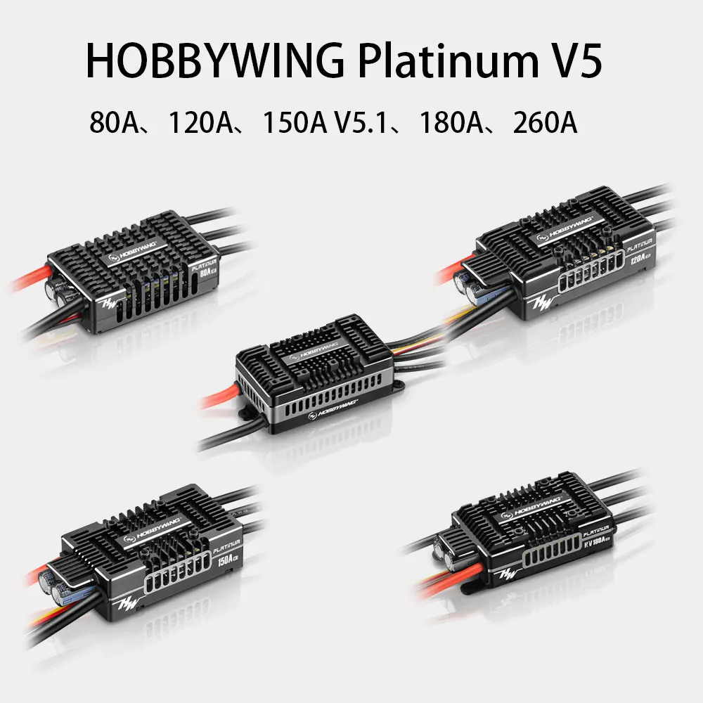 Original Hobby wing Platin V5 80a 120a 150a 180a 260a bürstenlose Esc für RC Elektro hubschrauber Starr flügel