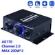 AK170 Mini Digital Power Audio amplificatore per auto amplificatore Audio Stereo a luce blu per Home Theater Club Party Music MAX 200 wx2 Amp