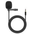 Mini microfono lavalier portatile da 1,5 m a condensatore con clip da bavero con cavo 3,5 mm USB tipo C microfon per telefono per laptop Mac pc