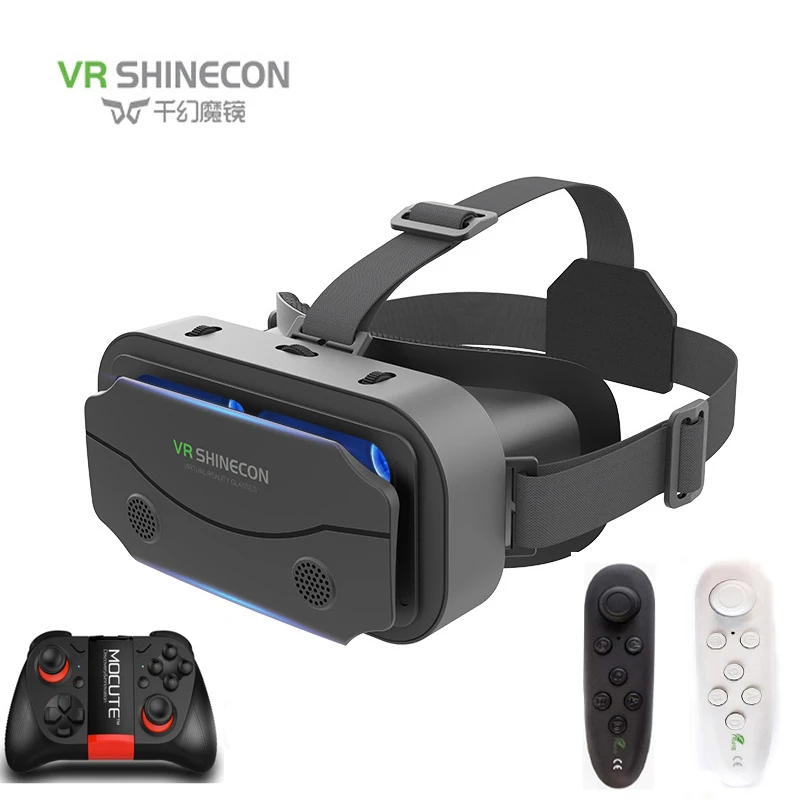 SHINECON Casco 3D Occhiali VR Occhiali 3D Occhiali per realtà virtuale Cuffie VR per Google cartone 5-7 'Mobile con scatola originale