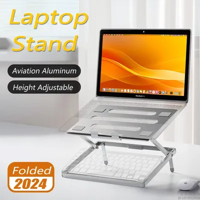 Laptop Stand Adjustable Aluminum Alloy Laptop Tablet Up To 17.3 Inch Laptop Portable Folding Stand