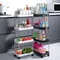 New 3/4 Tier Rolling Utility Cart Storage Shelf Movable Gap Storage Rack Kitchen Bathroom Slim Slide