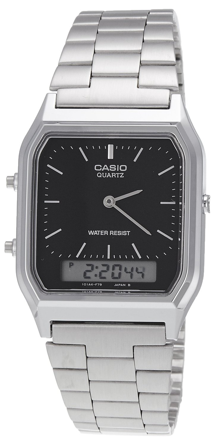Casio Collection Mens Silver Watch AQ-230A-1DMQYES Stainless Steel - One Size | Casio Sale | Discount Designer Brands