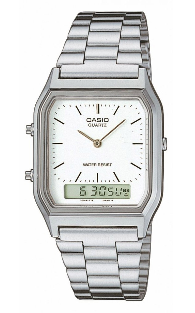 Casio Collection Mens Silver Watch AQ-230A-7DMQYES Stainless Steel - One Size | Casio Sale | Discount Designer Brands