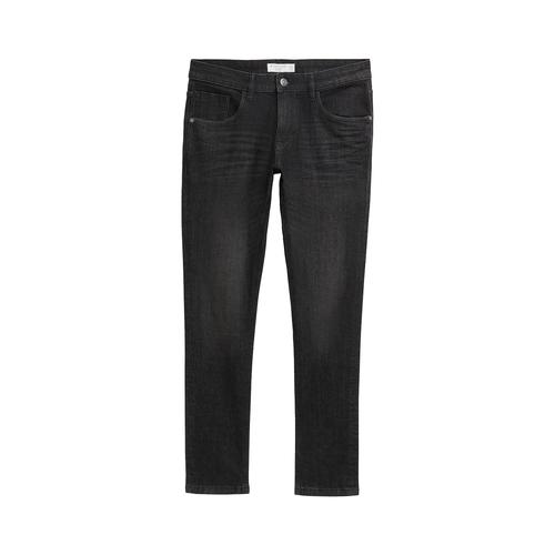 TOM TAILOR Herren Troy Slim Jeans, schwarz, Uni, Gr. 38/36