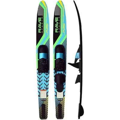 Pure Combo Water Skis - Adult Black/Blue