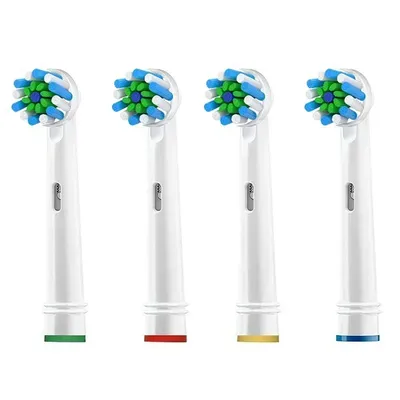 4pcs EB50 Cross Action Replacement Brush Heads For Oral B D12 D16 D100 3757 3709 pro3 pro1max