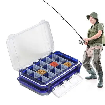 Fishing Gear Tackle Box Multi-Compartment Fish Box Storage Organizer Water-Resistant And Convenient