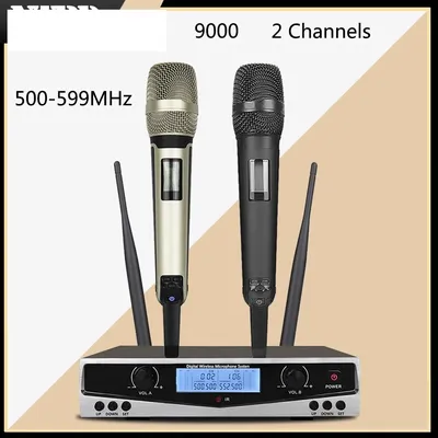 Top 500-599MHz SKM9100 Stage Performance Home KTV High Quality UHF Professional Dual Wireless