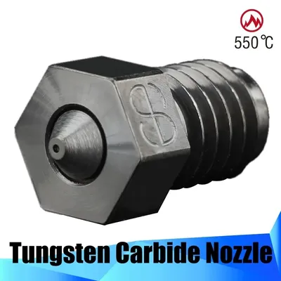 New Phaetus Tungsten Carbide V6 Nozzle High Speed Durable Reduce Stick For 3D Printer Nozzles M6