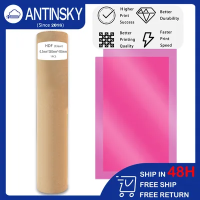 Antinsky HDF Film Upgraded from ACF 280 * 450mm 1pc PFA Release Film for large LCD Resin 3D Printer