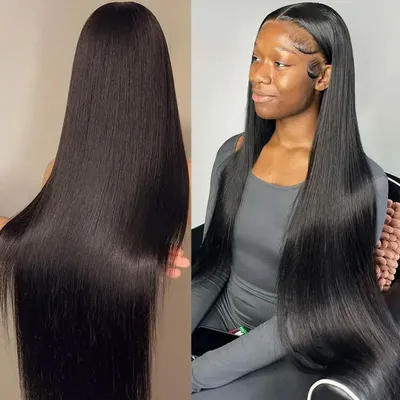 Bone Straight Human Hair Wig 13x4 Lace Frontal Wig 30inch Brazilian 13x6 Hd Lace Frontal Wig