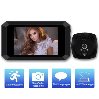 New Video Doorbell Camera Digital Peephole Door Viewer Motion Detection 4.1" Monitor Ring Video-eye