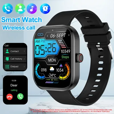 Smart Watch For IOS & Android, Sports & Fitness, USB Charging, Health Manager, Step Counter, Music &