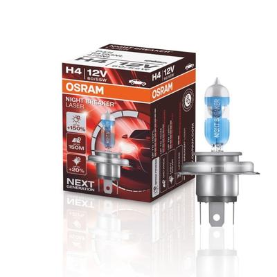 OSRAM NIGHT BREAKER® LASER H4 Einzelblister Glühlampe, Fernscheinwerfer,Glühlampe, Nebelscheinwerfer,Glühlampe, Hauptsch