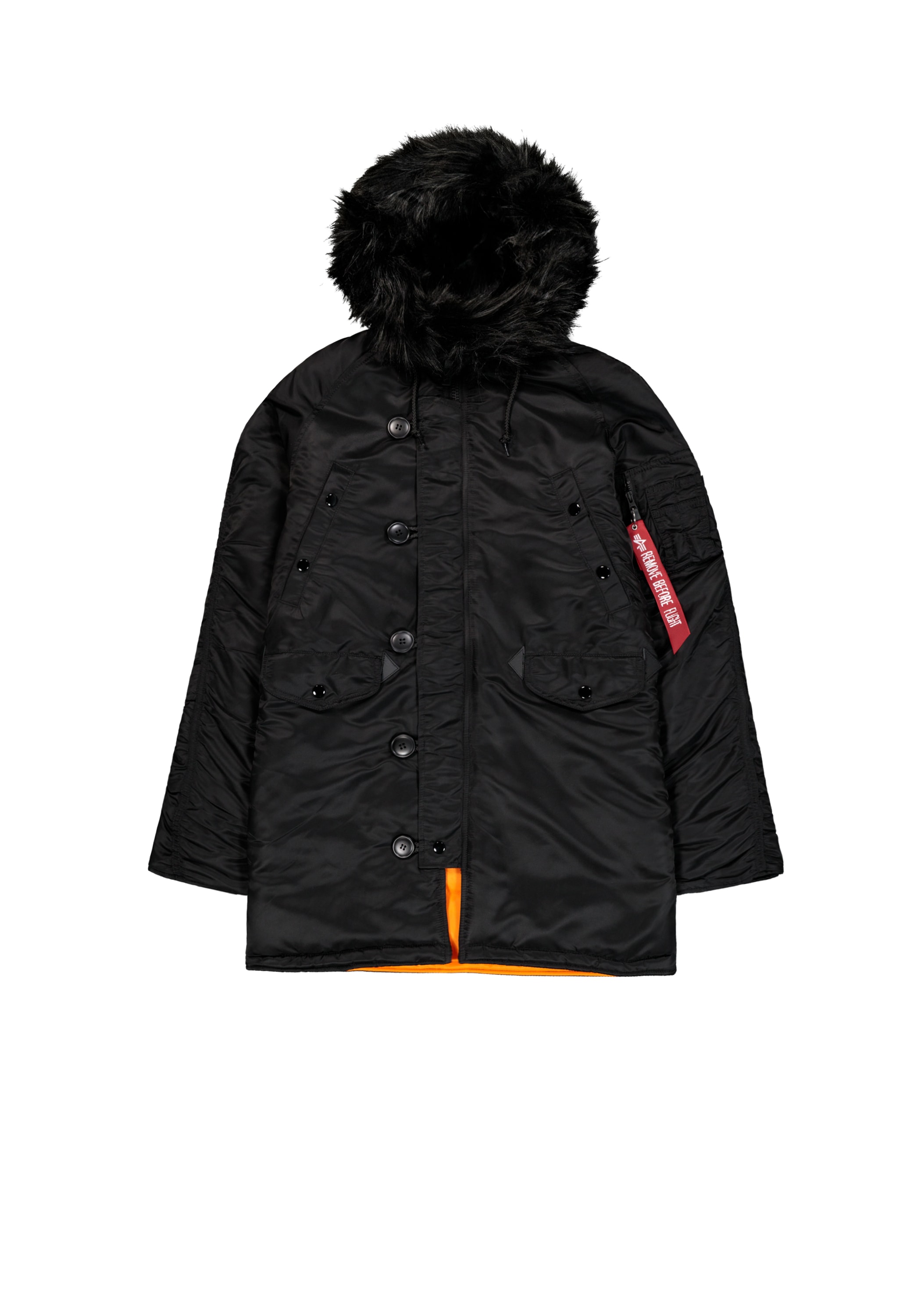 Winterjacke ALPHA INDUSTRIES "N-3B VF 59 Vintage Fit W", Damen, Gr. L, schwarz (schwarz, schwarz), Obermaterial: 100% Nylon, Futter: 100% Nylon, Füllung: 100% Polyester, Jacken Image