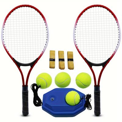 TEMU Tennis Rackets For Youth 2 Players Recreational Tennis Racquet Set For Beginners And Professional With 4 Tennis Balls, 3 Overgrips, 1 Tennis Bag