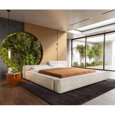 DELIFE Polsterbettgestell Kalinea 180x200 cm Cord Beige, Polsterbetten Image