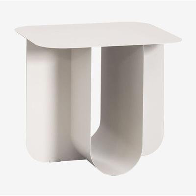 Rechteckiger Beistelltisch aus Stahl (40x45 cm) Norman Gardenia Weiß - Sklum Image