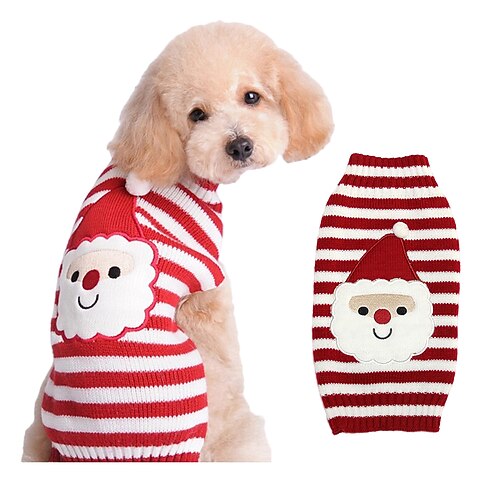 Hund Katze Pullover Jumper Party Lässig Winter Atmungsaktiv Weich Waschbar Bequem Weihnachten Outdoor Alltagstauglich Hundebekleidung for Bichon Frise Zwergspitz Baby Haustier Papillon Klein Image