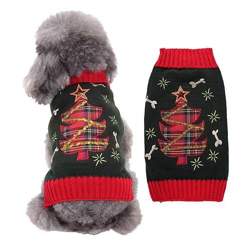 Hund Katze Pullover Jumper Party Lässig Winter Atmungsaktiv Weich Waschbar Bequem Weihnachten Outdoor Alltagstauglich Hundebekleidung for Bichon Frise Zwergspitz Baby Haustier Papillon Klein Image