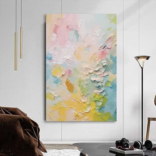 handgemachtes Ölgemälde auf Leinwand, Wandkunst, Dekoration, modern, abstrakt, für die Inneneinrichtung, gerollt, rahmenlos, ungedehntes Gemälde Image