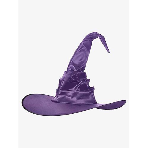 Halloween Hexenhut mit Spinnendekor - schwarze Zipfelmütze für Cosplay, Kostümpartys und Halloween-Events Image