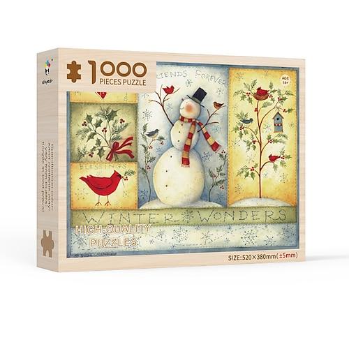 1000 Teile Holzpuzzle für Erwachsene, weihnachtliches personalisiertes Puzzlespielzeug