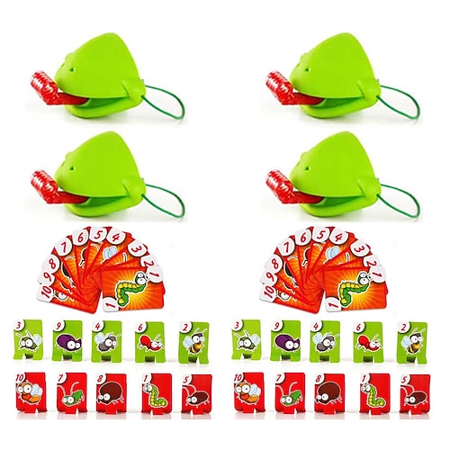 Frosch Maul Zungenbrettspiel Spielzeuge Blasende Musik Chamäleon Echsenmaske Eltern-Kind Puzzle Spiel Requisiten Weihnachtsgeschenk Image