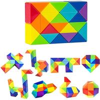 1pc Schlange Fidget Spielzeug Würfel Twist Puzzle 24 Keile große Regenbogen magische Schlange Spielzeug Denkaufgabe Strumpf Stuffers Partyartikel Spiel Goodie Bags Füllstoffe für Teenager Erwachsene