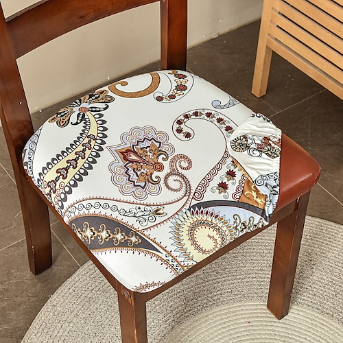 coprisedili per sedie da sala da pranzo set di 2 coprisedili per sedie stampati elasticizzati set di 2 coprisedili per sedie imbottiti rimovibili lavabili coprisedili per cuscini per la cucina ufficio