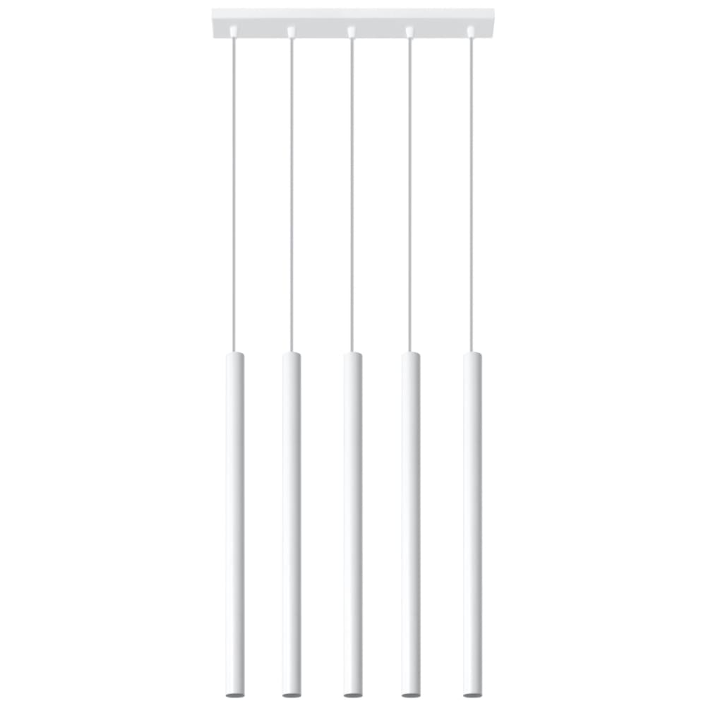 Suspension tube en métal, blanc L: 45cm