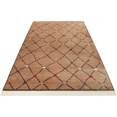 Teppich WECON HOME "Marché Bonsecours" Gr. 31, braun, B:133cm H:8mm L:190cm, Kunstfaser, Teppiche, Wohnzimmer Image