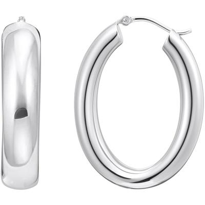 Paar Creolen THOMAS SABO "Schmuck Silber 925 Ohrringe Chunky-Design, CR739-001, CR739-413", silber (silberfarben), Ohrri