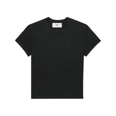 Ami De Coeur Organic-cotton T-shirt - Black - AMI Tops