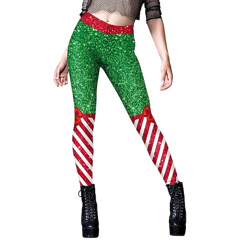 Leggings père Noël Mrs. Claus Noël Tenue Quotidienne pour Femmes Adultes Noël la veille de Noël Soirée Noël Pantalon