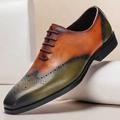 chaussures oxford en cuir de vachette de qualité supérieure pour hommes – chaussures habillées à lacets de style brogue bicolore pour tenues formelles et décontractées