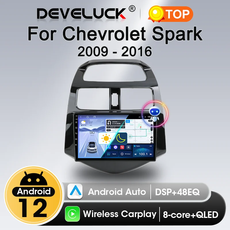 Entwickeln Sie Android-Autoradio für Chevrolet Spark Beat Matiz Creative 2016-Navigation GPS Multimedia-Video-Player Stereo-DVD