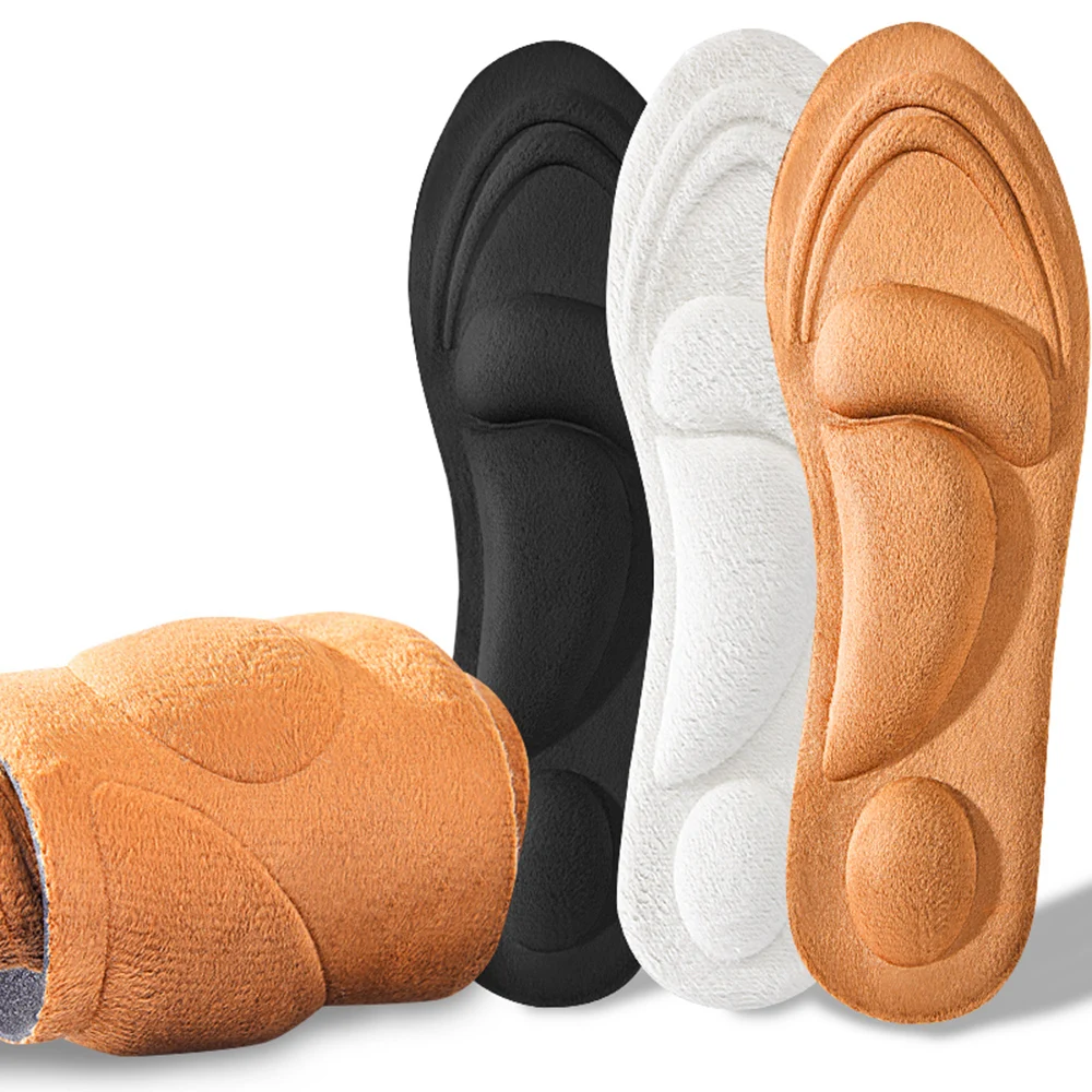 4D Memory Foam Orthopädische Einlegesohlen Für Schuhe Frauen Männer Flache Füße Arch Support Massage Plantarfasziitis Sport Pad Ferse Kissen Image