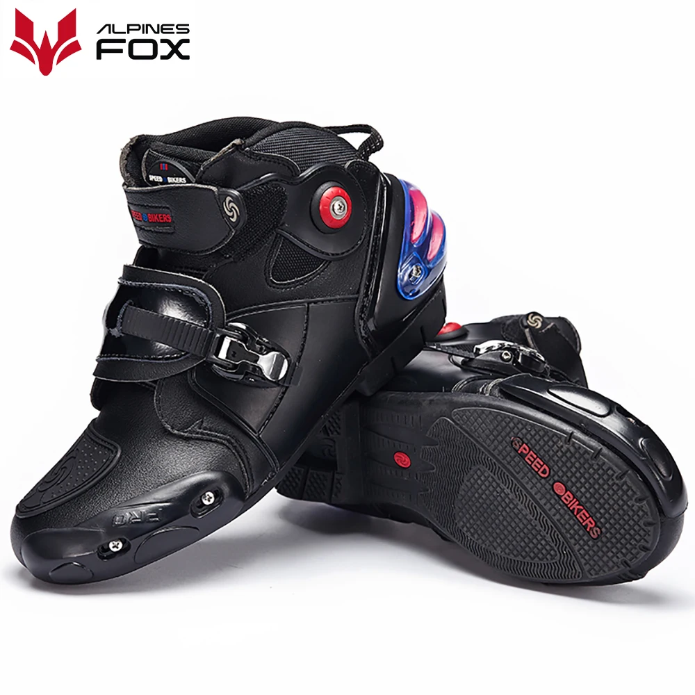 Männer Motorrad Stiefel Motorrad Mikrofaser Leder Boot Racing Ankle Reiten Schuhe Motocross Motorrad Nicht-Slip Sport Schuhe Winter