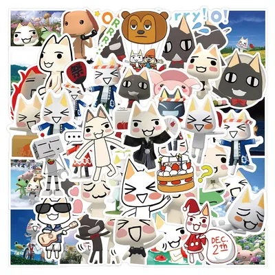 10/30/60 Stück süße Toro Inoue Katze Cartoon Aufkleber für DIY Fahrrad Reise Gepäck Gitarre Laptop Image